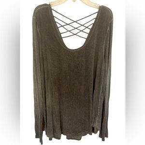 🎉2/$15 Love 8 Lace up Back Top Large